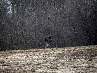 Capital-area residents took advantage of the extra space to safely cycle on the Sir George-Étienne Cartier Parkway on Saturday. The National Capital Commission closed part of that parkway as well as parts of the Sir John A. Macdonald Parkway and Queen Elizabeth Driveway to vehicle traffic for part of the day to allow for individual exercise.