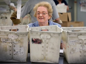 Gladys Whincup photographed in 2015 after her first successful campaign to save the jobs of workers with developmental disabilities. Whincup died March 31 at age 69.