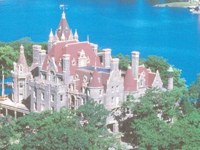 The six-storey Boldt Castle has been turned into a major tourist attraction, located on Heart Island in the St. Lawrence.