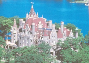 The six-storey Boldt Castle has been turned into a major tourist attraction, located on Heart Island in the St. Lawrence.