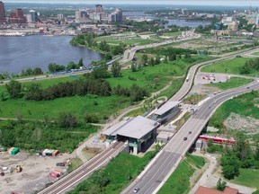 LeBreton Flats, looking east over Bayview Station.