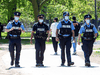 Files: Toronto police and special constables patrol Trinity Bellwoods Park during the COVID pandemic in May 2020.