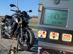A 25-year-old was stopped on Woodroffe Avenue, going 143 km in an 80km zone.
