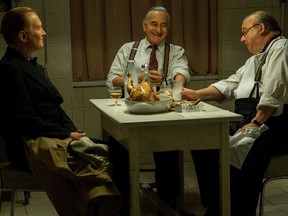 Some chicken! Henrik Kauffmann (Ulrich Thomsen, left) meets FDR and Churchill in The Good Traitor.