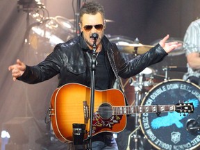 American country singer-songwriter Eric Church performs at The Saddledome during his 2019 Double Down Tour on Friday, September 20, 2019.