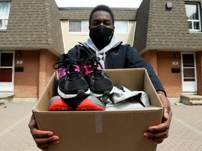 William Bourgault, a 21-year-old Algonquin College in police foundations, is the founder of Footwear 4 Kids.
