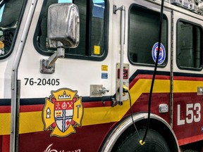 Ottawa, April 4, 2021: A stock image of the Ladder 53 truck of Ottawa Fire Services.Handout photo: Ottawa Fire Services