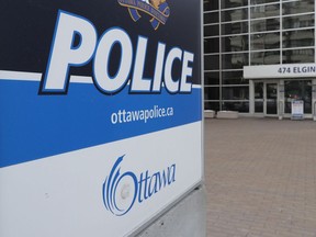 A file photo of Ottawa Police Services headquarters on Elgin Street.