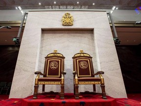 A December 2018 file photo from the new temporary Senate Chamber, formerly the Government Conference Centre.