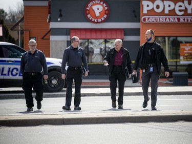 Ottawa police and the Special Investigations Unit were along Montreal Road near Popeyes Louisiana Kitchen at Ogilvie Road on Sunday, April 4, 2021.