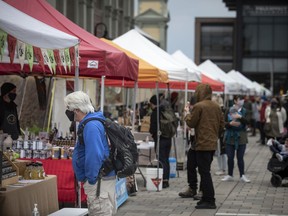 The Ottawa Farmers' Market kicked off the summer market this weekend and drew out shoppers to Lansdowne Park, Sunday, May 2, 2021.