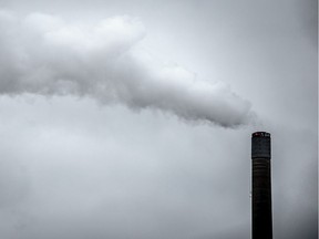 Files: The smokestack of an Ontario cement plant.