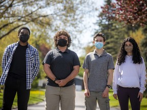 From left: Grant Achuzia, Daniel Bersyniow-Naane, Carmine Montuoro and Ada Kuzugudenli, members of The Star of Life Project that is collecting PPE to ship to Indigenous communities in need.