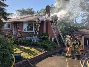 Ottawa Fire on scene of a Working Fire on Palsen  at Calvert streets on Monday, May 24, 2021.