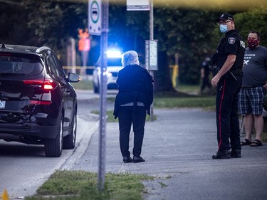 Ottawa police were on the scene of a shooting that took place Sunday evening. Police were investigating part of the scene on Iris Street at Woodroffe Avenue.
