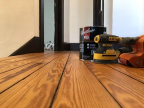 This red pine floor has been in constant use since 1916 and still looks great after a recent DIY refinishing.