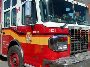 Firefighters on Monday responded to a gas leak on Russell Avenue near Somerset Street East.