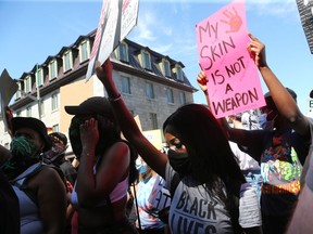 Thousands gathered near the American Embassy in Ottawa to march for George Floyd and the Black Lives Matter movement, June 05, 2020. Those who showed up at the peaceful demonstrations included Prime Minister Justin Trudeau.