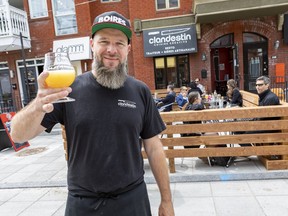 Le Clandestin chef/owner Eric Duchesne is happy that he is able to re-open his patio on Laval Street in Gatineau.
