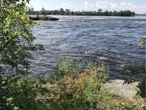 Photograph near the Deschenes Rapids on the Gatineau side of the Ottawa River.