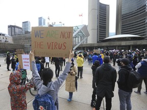 Thousands packed Nathan Phillips Square at Toronto's city hall recently to stand in solidarity against anti-Asian racism following recent events such as the shootings in Atlanta and "scapegoating" people of Chinese descent for the COVID-19 pandemic.