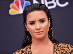 (FILES) In this file photo taken on May 20, 2018 Singer/songwriter Demi Lovato. On May 19, 2021 Levato hared that they are non-binary and will start using the pronouns they/them, saying "this has come after a lot of healing and self-reflective work.