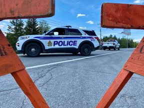 An 18-year-old man was rushed to hospital with serious injuries following a collision between the motorcycle he was riding and a truck, according to police and paramedics. The collision happened on Dunrobin Road near the intersection of Thomas A. Dolan around noon Saturday, May 15, 2021.


Few details were immediately available from the scene. 
Sections of Dunrobin Road were closed while police investigated.
Paramedics said the man was rushed to hospital with serious, possibly life-threatening injuries.