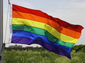The Pride flag; It will hang outside Catholic schools too.