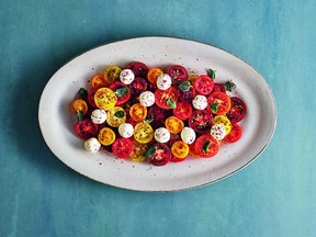 Tomato salad with labaneh and za'atar from The Arabesque Table.