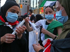 A Vigil for Palestine was held in front of the Israeli Embassy on Tuesday, May 18, 2021.