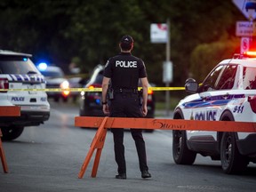 Police were on the scene of a shooting on Sunday, May 30 on Iris Street at Woodroffe Avenue.