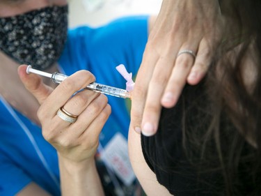 500 people were vaccinated with first and second doses of Moderna vaccine at Dr. Nili Kaplan-Myrth's third Jabapalooza held on the field at Immaculata High School, Saturday, June 5, 2021.