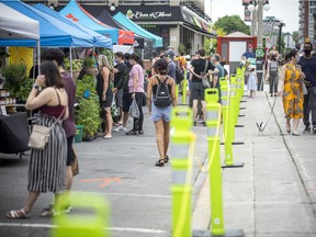 Outdoor vendors in the ByWard Market. COVID protocols are in place.