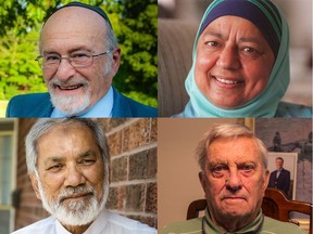 Left to right (top): Rabbi Reuven Bulka, Khadija Haffajee. Left to right, (bottom): Mumtaz Akhtar, Doug Rivington.