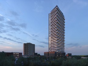 Claridge Hintonburg is a 30-storey condo tower on Somerset Street West near Preston Street.