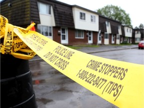 Police tape is seen at the scene of the Mouhamed Serhan homicide on Heatherington Road in May 2019.