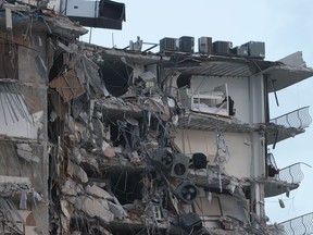 A portion of the 12-story condo tower crumbled to the ground during a partially collapse of the building in Surfside, Florida.