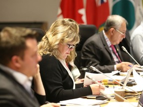 City of Ottawa Coun. Jan Harder, second from left, during a city council meeting Jan. 29, 2020.