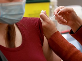 The COVID-19 vaccination centre at the Nepean Sportsplex.