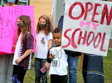 About a hundred students and parents showed up for a last-minute protest against school closures for the remainder of the year Friday outside Broadview Avenue Public School. 

Julie Oliver/POSTMEDIA