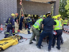 Shortly before 1 p.m. Ottawa paramedics responded to a construction site in the area of Richmond Rd. and Woodroffe Ave. A man had fallen into an enclosed area and required 'confined space' extrication.