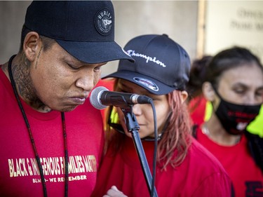 Black and Indigenous families from across Canada recounted devastating stories of loved ones lost in police encounters Saturday. William Hudson, Eishia Loretta Hudson's father spoke during the gathering. Loretta Hudson, an Indigenous teenage girl who was shot by the Winnipeg Police Service following a robbery and car chase in April of last year.