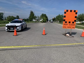 London police have closed off a section of Hyde Park Road between Gainsborough and Sarnia roads following a crash that killed four people Sunday evening. Photo taken Monday June 7, 2021. Dale Carruthers/The London Free Press