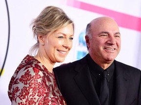 Linda O'Leary (L) and Kevin O'Leary attend the 2017 American Music Awards at Microsoft Theater on November 19, 2017 in Los Angeles, California.