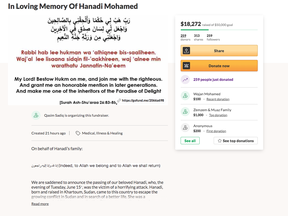 A GoFundMe fundraiser supporting the two adult children of Hanadi Mohammed has nearly reached half its $50,000 goal less than 24 hours after it was created.