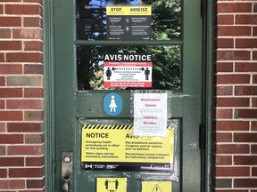 As of June 17, the public washroom at the Central Experimental Farm was closed. It is one of only two public washrooms that serve the Dominion Arboretum area.