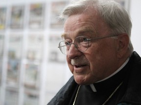 Calgary Bishop Fred Henry is pictured in the Calgary Sun office in Calgary, Alberta on June 27, 2012.
