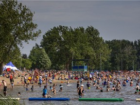 Very large crowds were at Mooney's Bay Beach as Ottawa was hit with extreme heat Sunday, June 6, 2021.