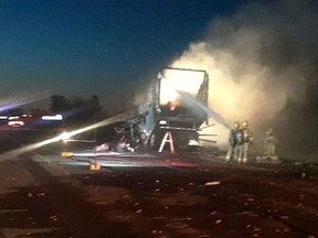 Highway 401 EB at Highway 15  in Kingston was closed following a collision between two transports. OPP East Region Twitter