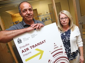 Alan Abraham and his wife Pat were witnesses from flight 507 from Rome at the oral hearing to allow the CTA to hear evidence from witnesses regarding the Air Transat Flights 157 and 507 tarmac delays at the Ottawa MacDonald-Cartier International Airport on July 31, 2017.